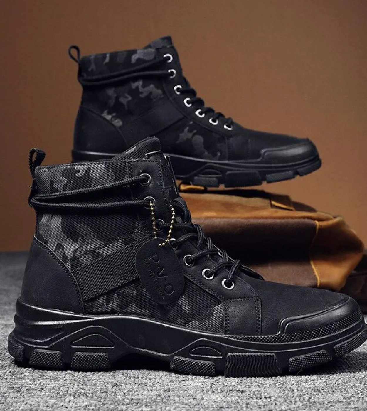 2022 Autunno Nuovi Stivali Militari Per Gli Uomini Camouflage Desert Boots Hightop Sneakers Antiscivolo Scarpe Da Lavoro Per Gli