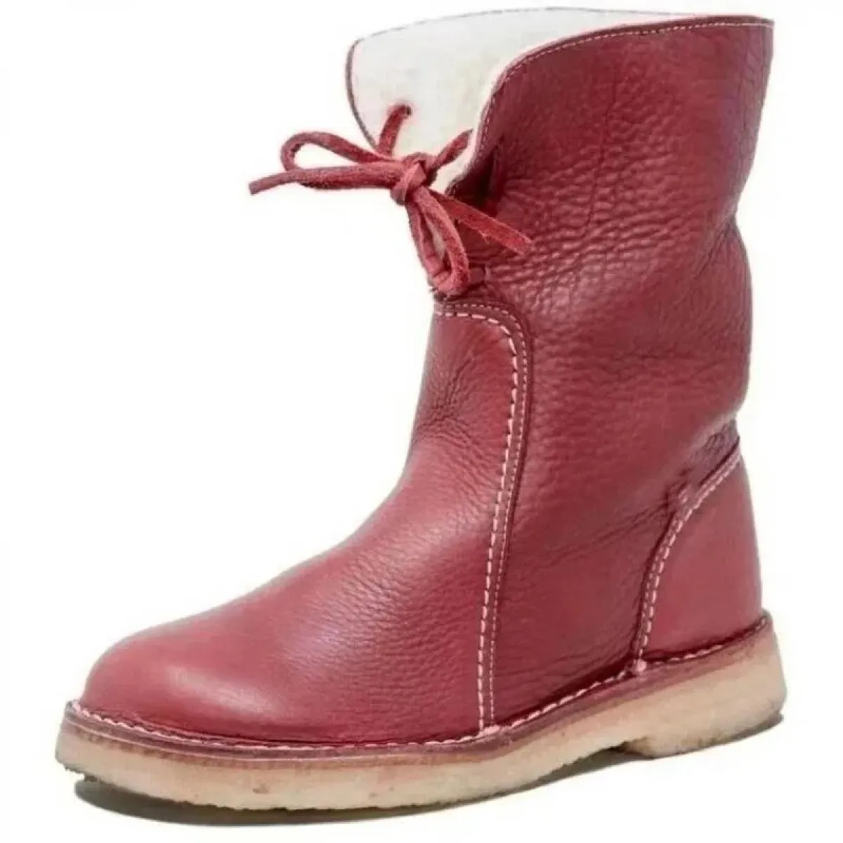 2024 Scarpe da donna nuove Pu Stivali invernali di base in peluche corti Impermeabili Stivali con tacco quadrato solidi Testa to