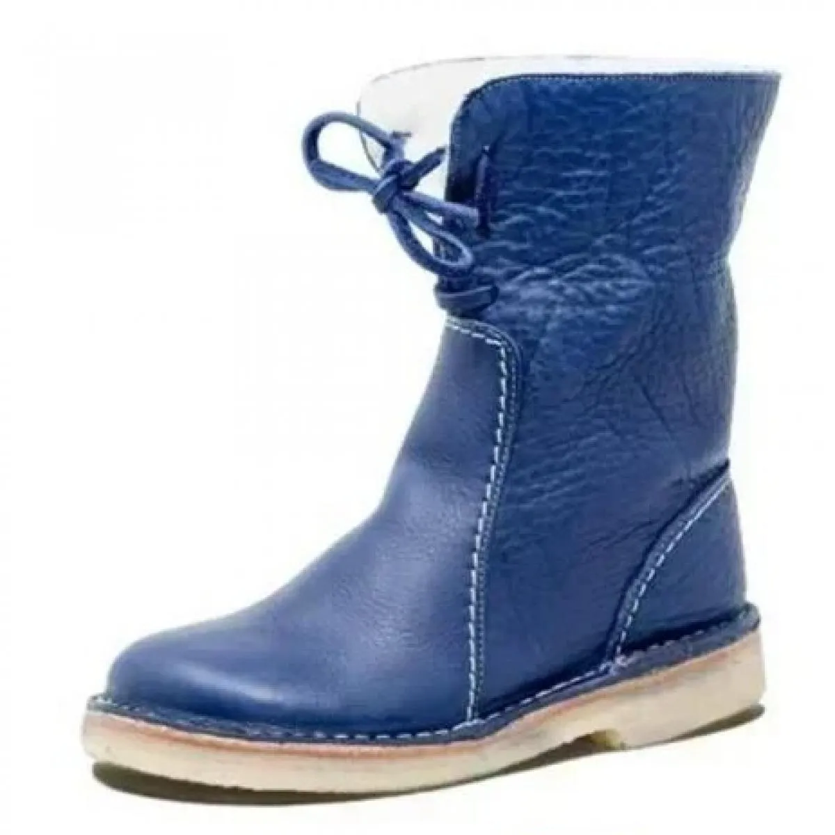 2024 Scarpe da donna nuove Pu Stivali invernali di base in peluche corti Impermeabili Stivali con tacco quadrato solidi Testa to