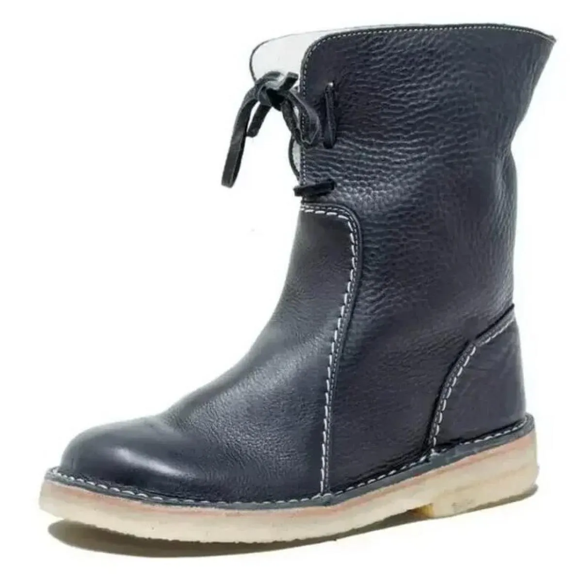 2024 Scarpe da donna nuove Pu Stivali invernali di base in peluche corti Impermeabili Stivali con tacco quadrato solidi Testa to