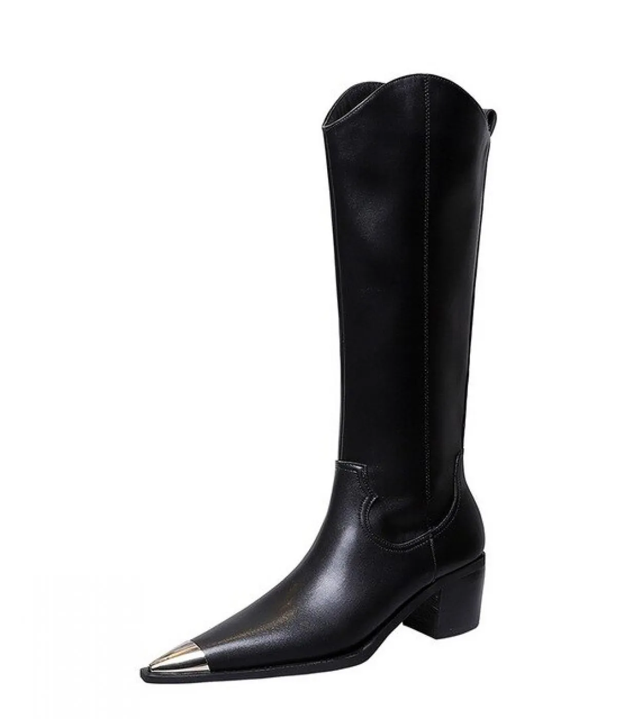 Bigtree Shoes 2022 nuovi stivali da cowboy occidentali per donna stivali alti al ginocchio scarpe in pelle stivali lunghi da don