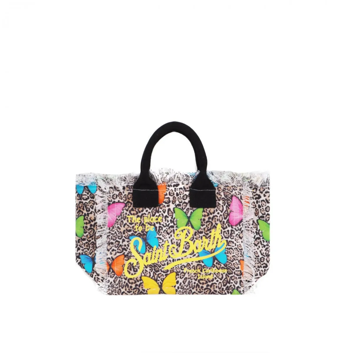 Borsa Colette In Canvas Leopardata, Giallo