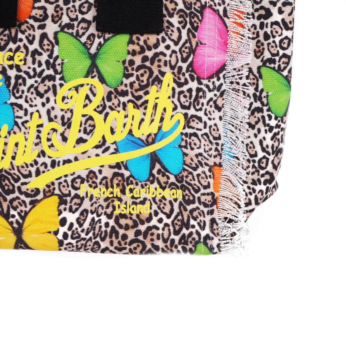 Borsa Colette In Canvas Leopardata, Giallo