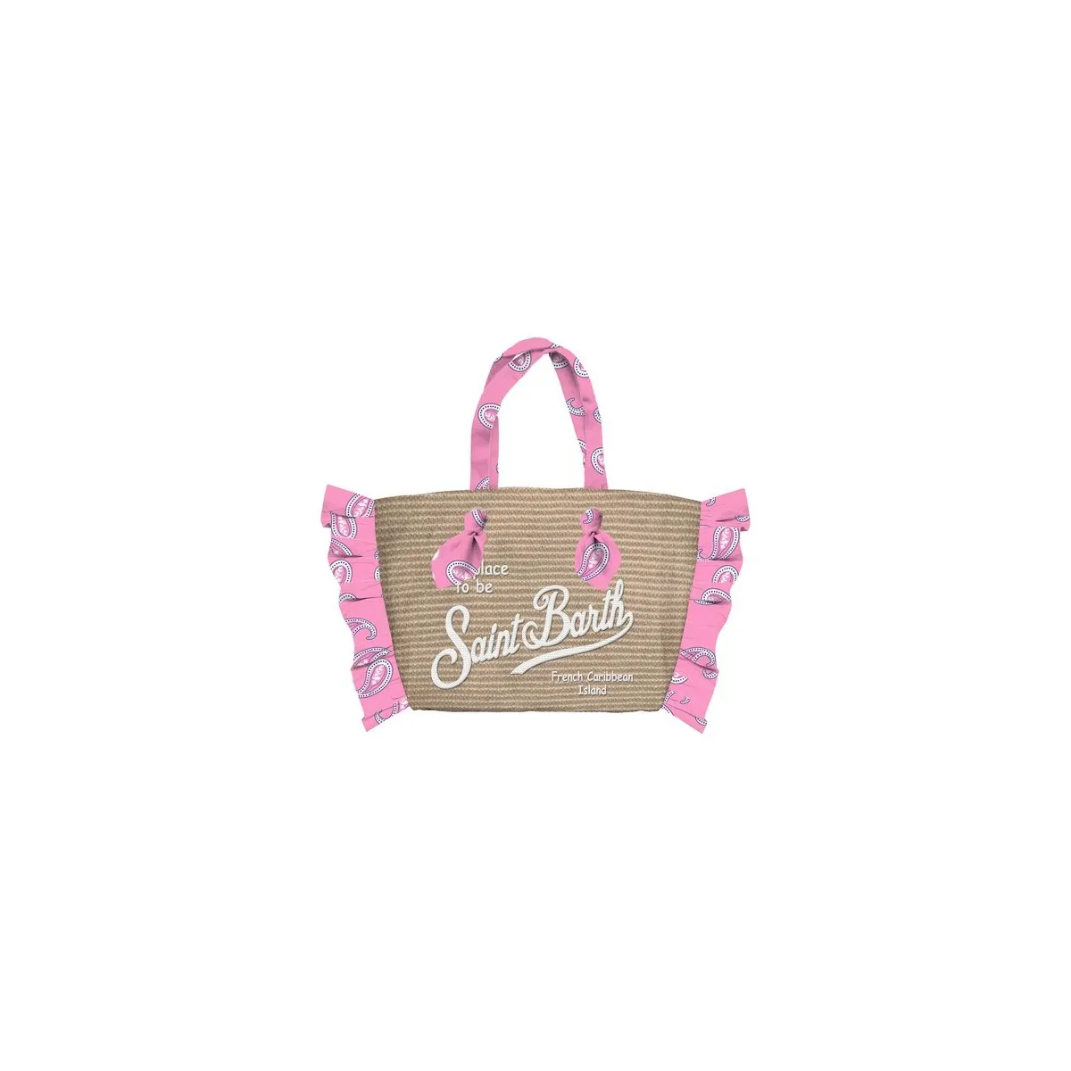 Borsa Helene Volant Foulard, Beige