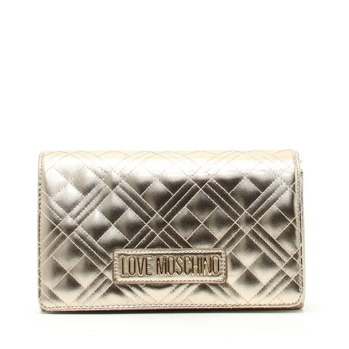 BORSA QUILTED NAPPA PU PLATINO PLATINO