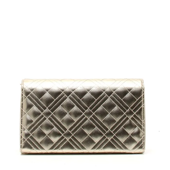 BORSA QUILTED NAPPA PU PLATINO PLATINO