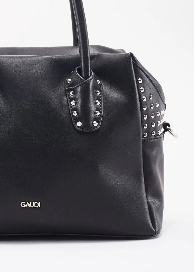Borsa top handle con borchie