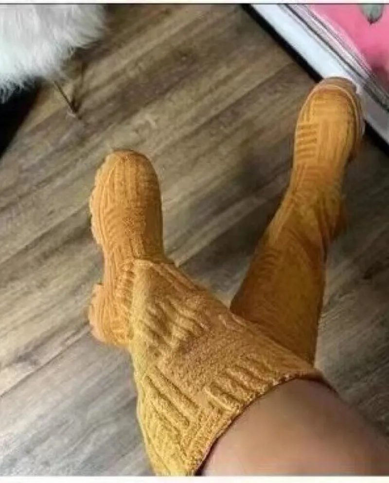 Botas De Invierno Para Mujer Stivali Alti Al Ginocchio Delle Donne Del Partito Tacchi Alti Stivali Delle Donne Delle Donne Più I