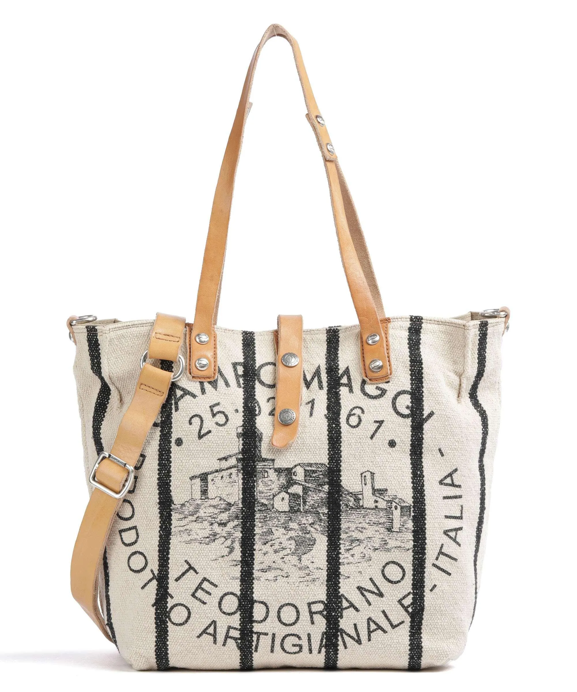  Campomaggi Borsa shopper cotone beige  