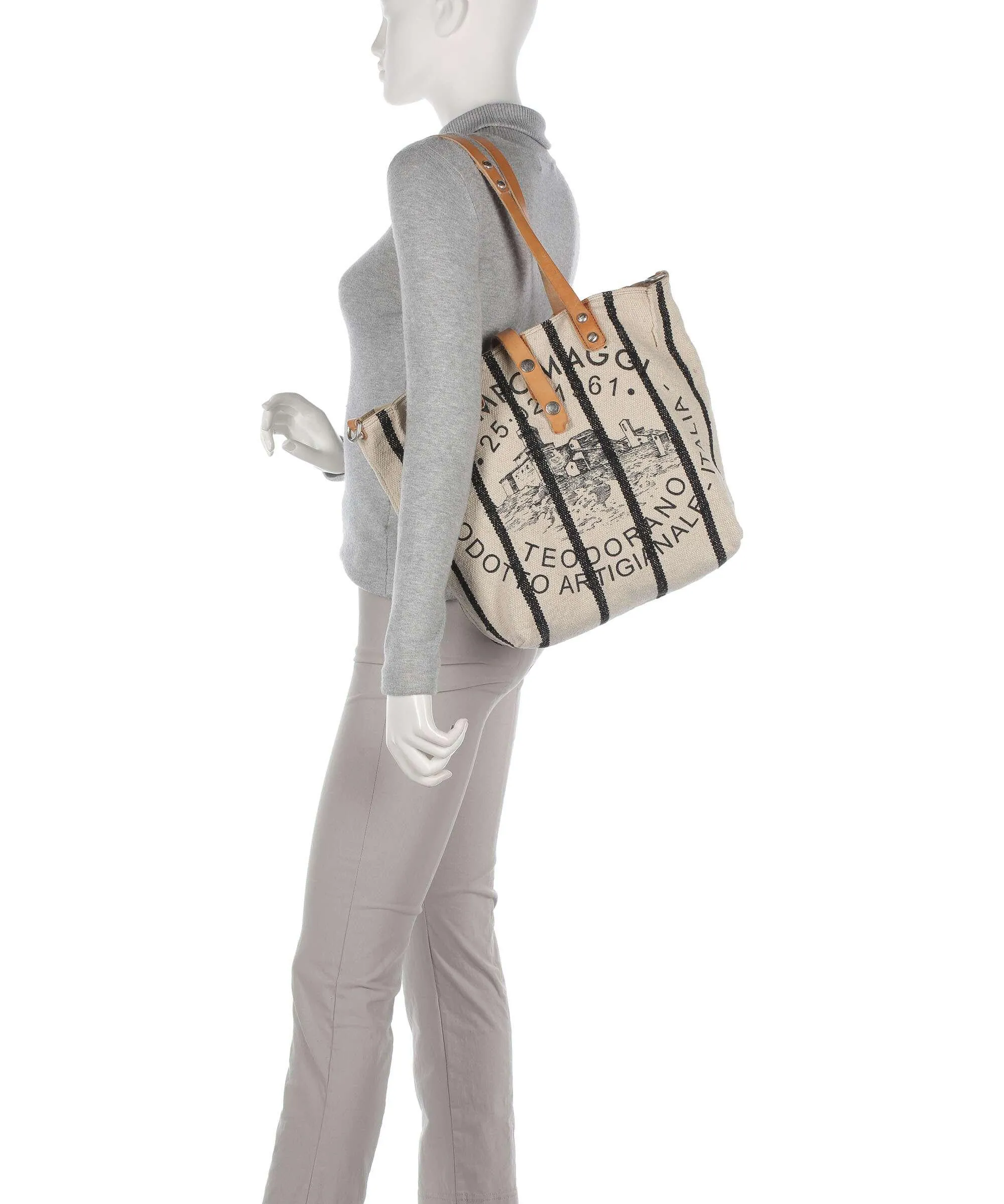  Campomaggi Borsa shopper cotone beige  