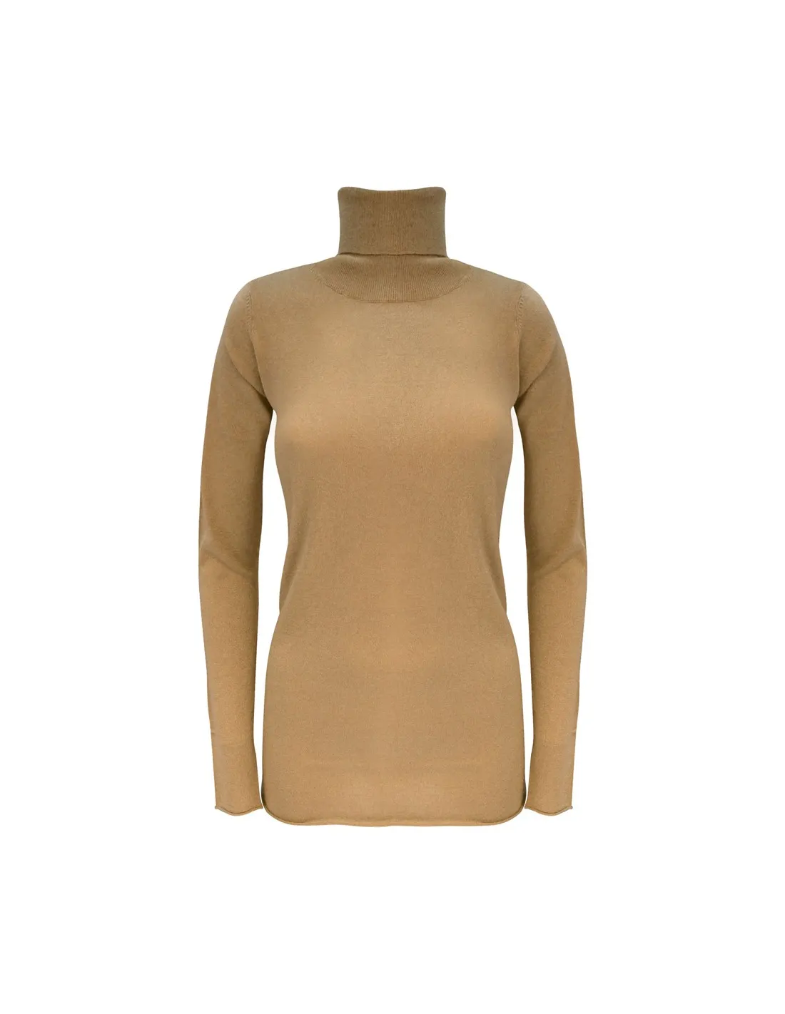 CASHMIRETTA COLLO ALTO IN SETA E CASHMERE "ELENA"