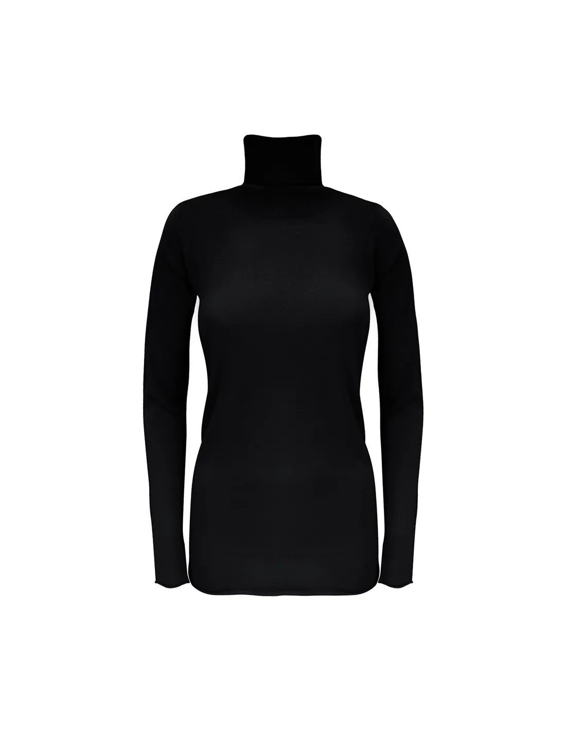 CASHMIRETTA COLLO ALTO IN SETA E CASHMERE "ELENA"