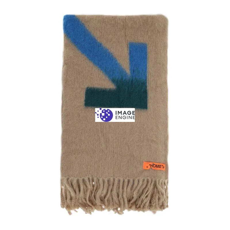 COPERTA IN LANA E MOHAIR 'ARROWS'