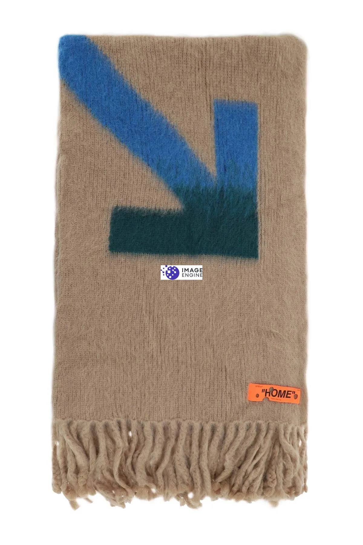 COPERTA IN LANA E MOHAIR 'ARROWS'