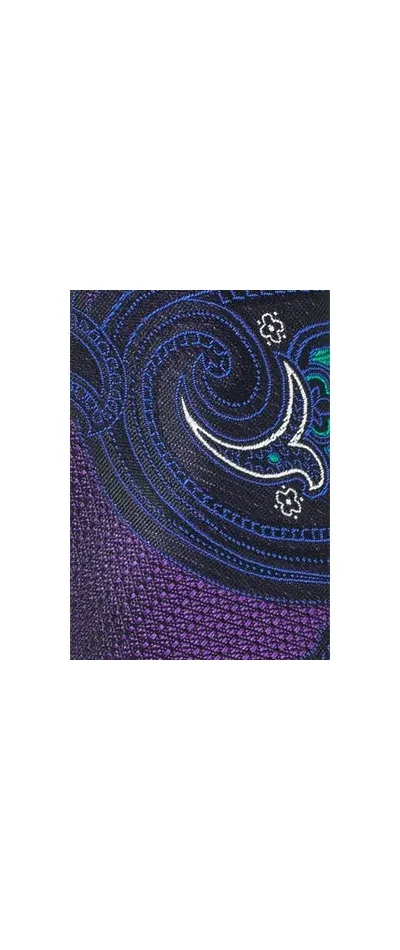 Cravatta paisley porpora