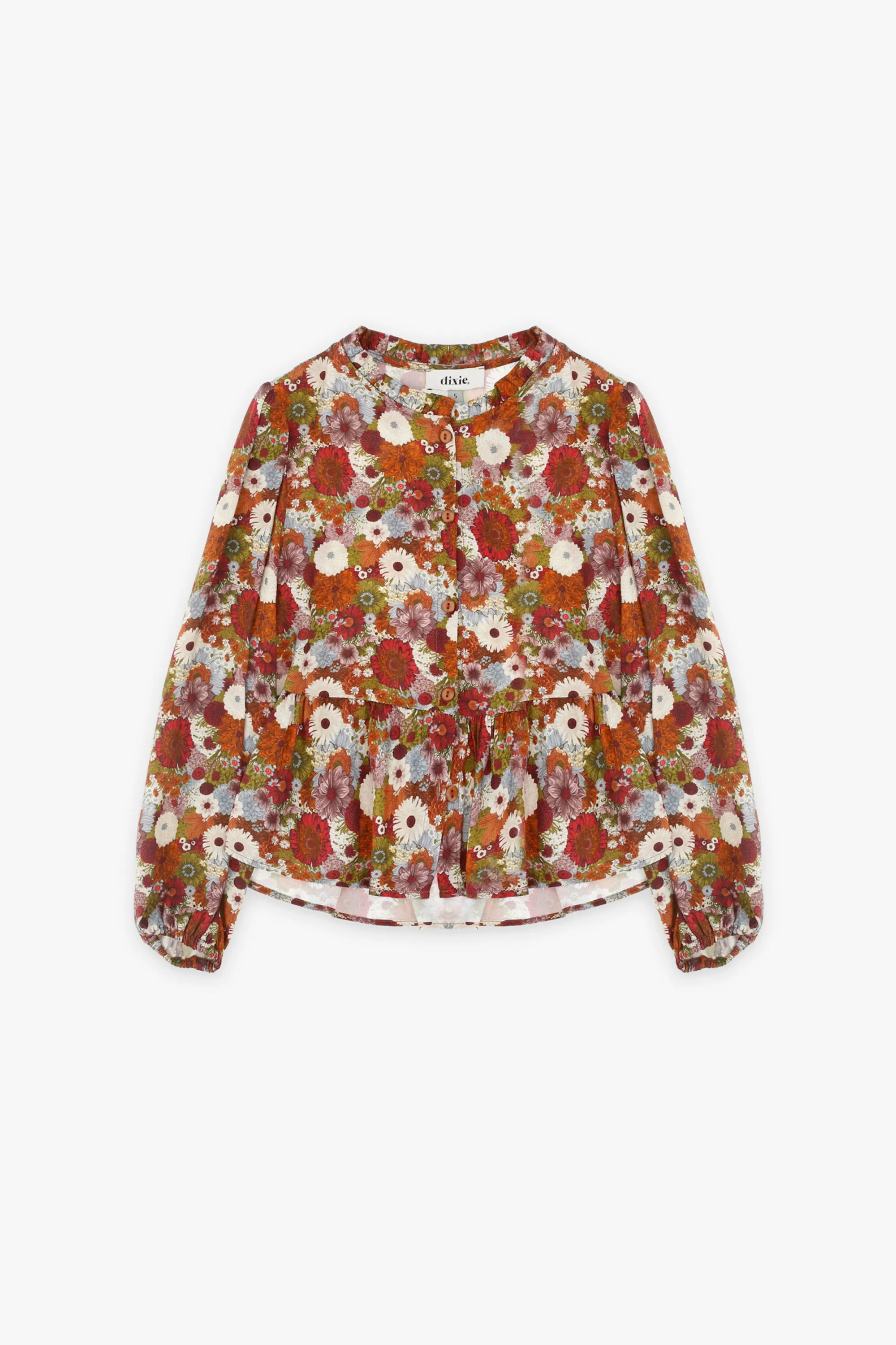 Dixie Camicia Stampa Floreale Naturale Bambina