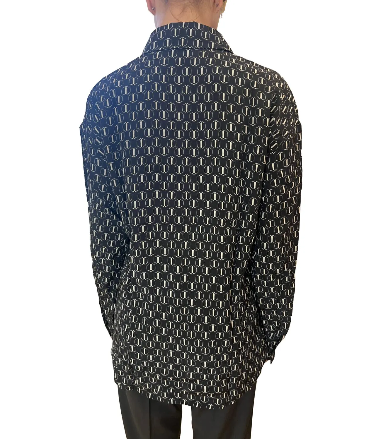 EMME MARELLA Emme Marella camicia GANGE nero geometrico donna