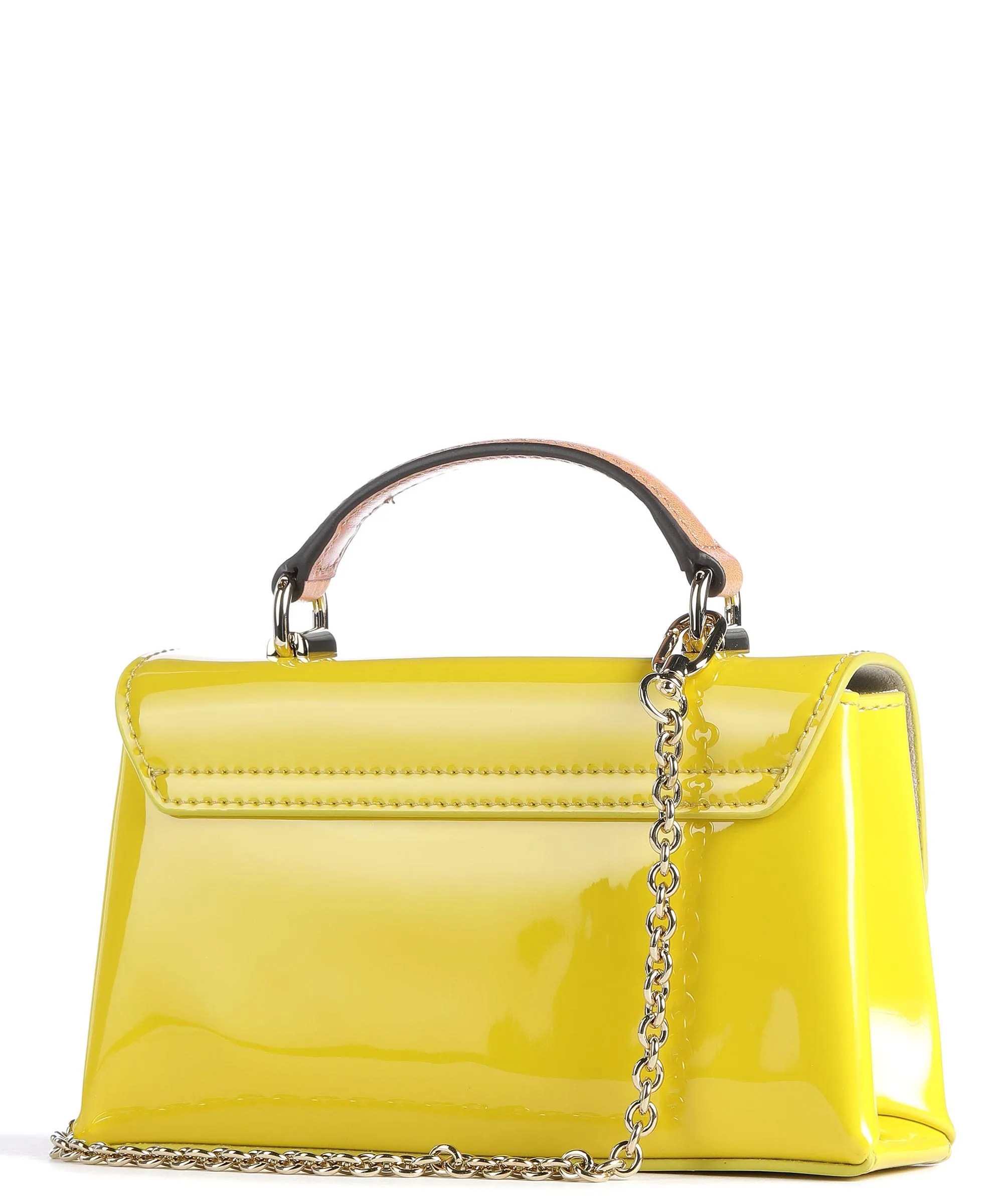  Furla 1927 Mini Borsa a tracolla pelle verniciata giallo  