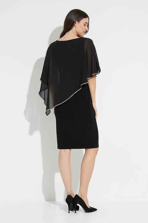JOSEPH RIBKOFF Abito con mantella Chiffon Overlay Dress Style 223762