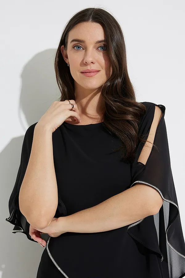 JOSEPH RIBKOFF Abito con mantella Chiffon Overlay Dress Style 223762