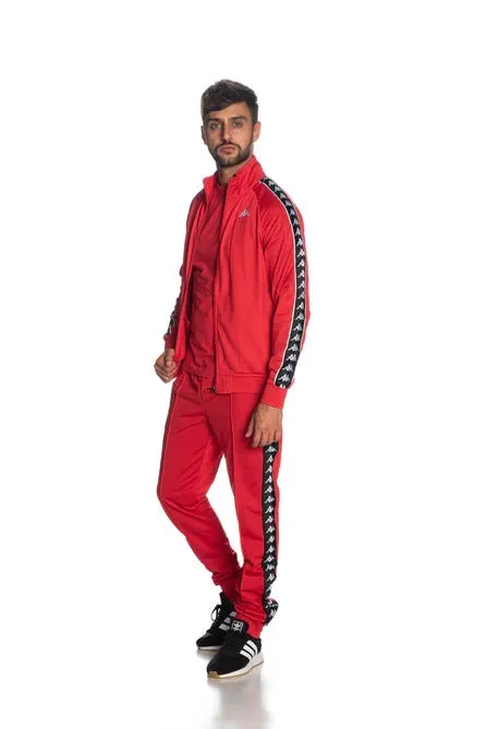 Kappa Tuta Completa Kappa Rosso Strisce Nero