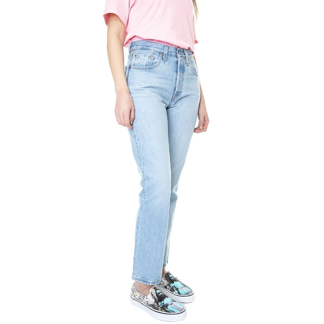 Levis 501 Jeans Ojai Luxor Last - Denim Jeans Donna Blu Chiaro / Worn In    