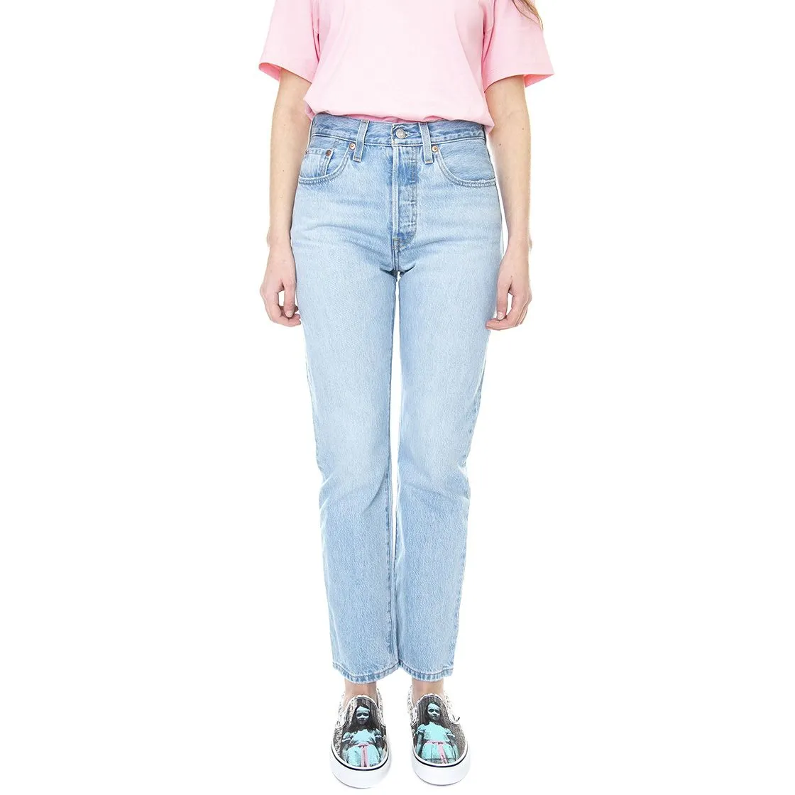 Levis 501 Jeans Ojai Luxor Last - Denim Jeans Donna Blu Chiaro / Worn In    