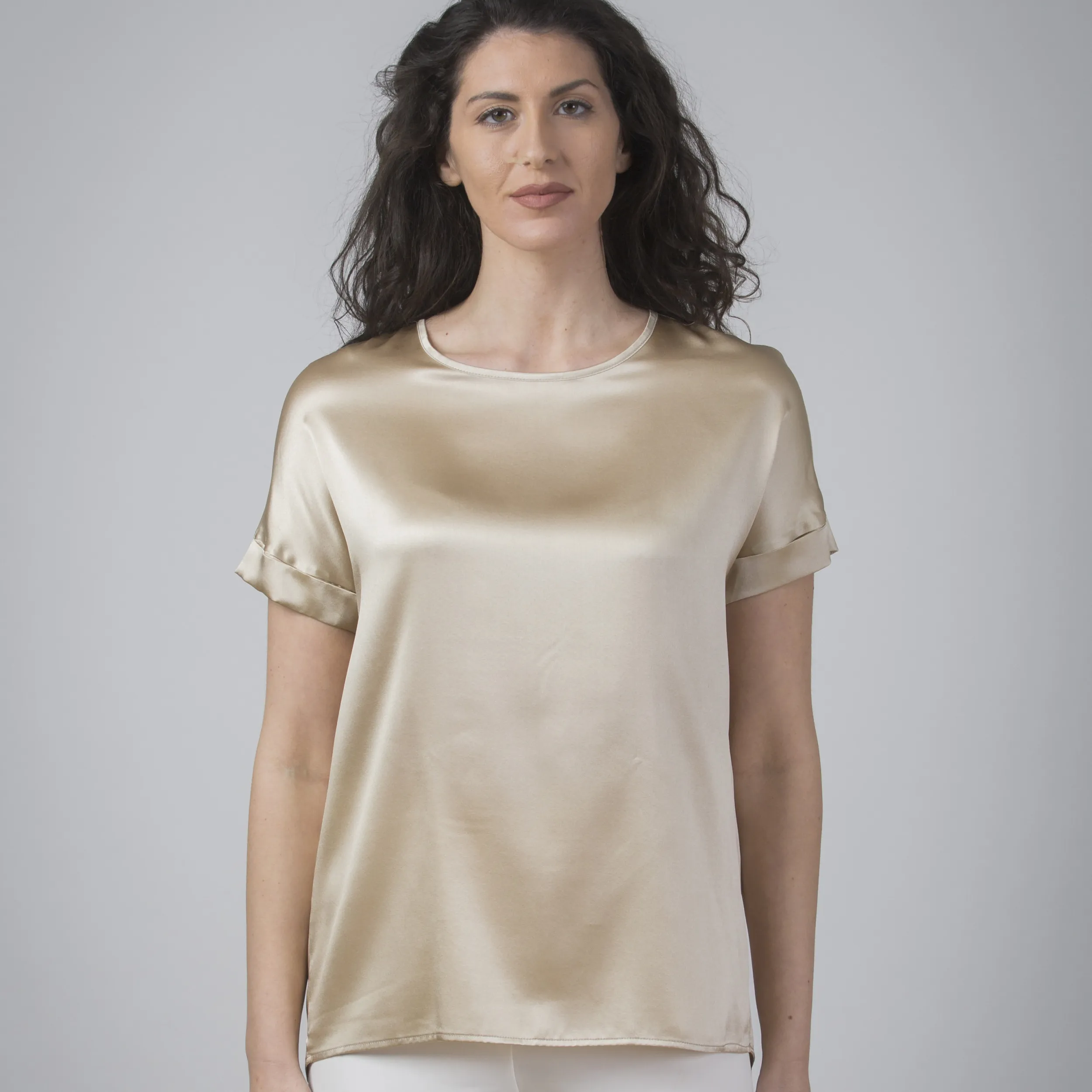 Maglia in seta a mezza manica
