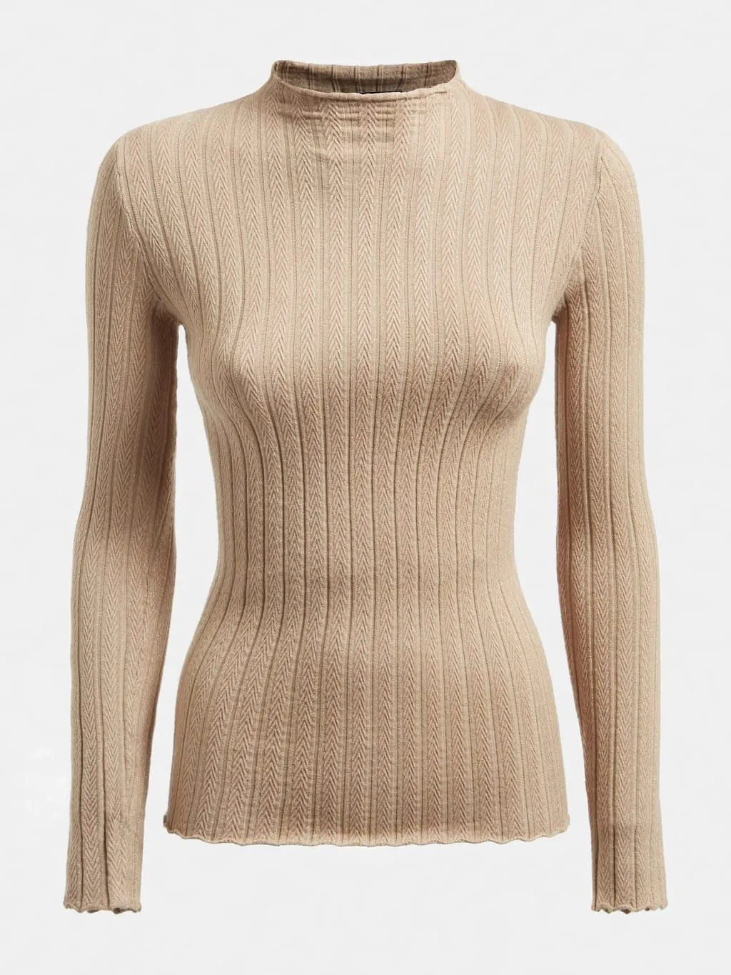 Maglia misto viscosa collo alto guess