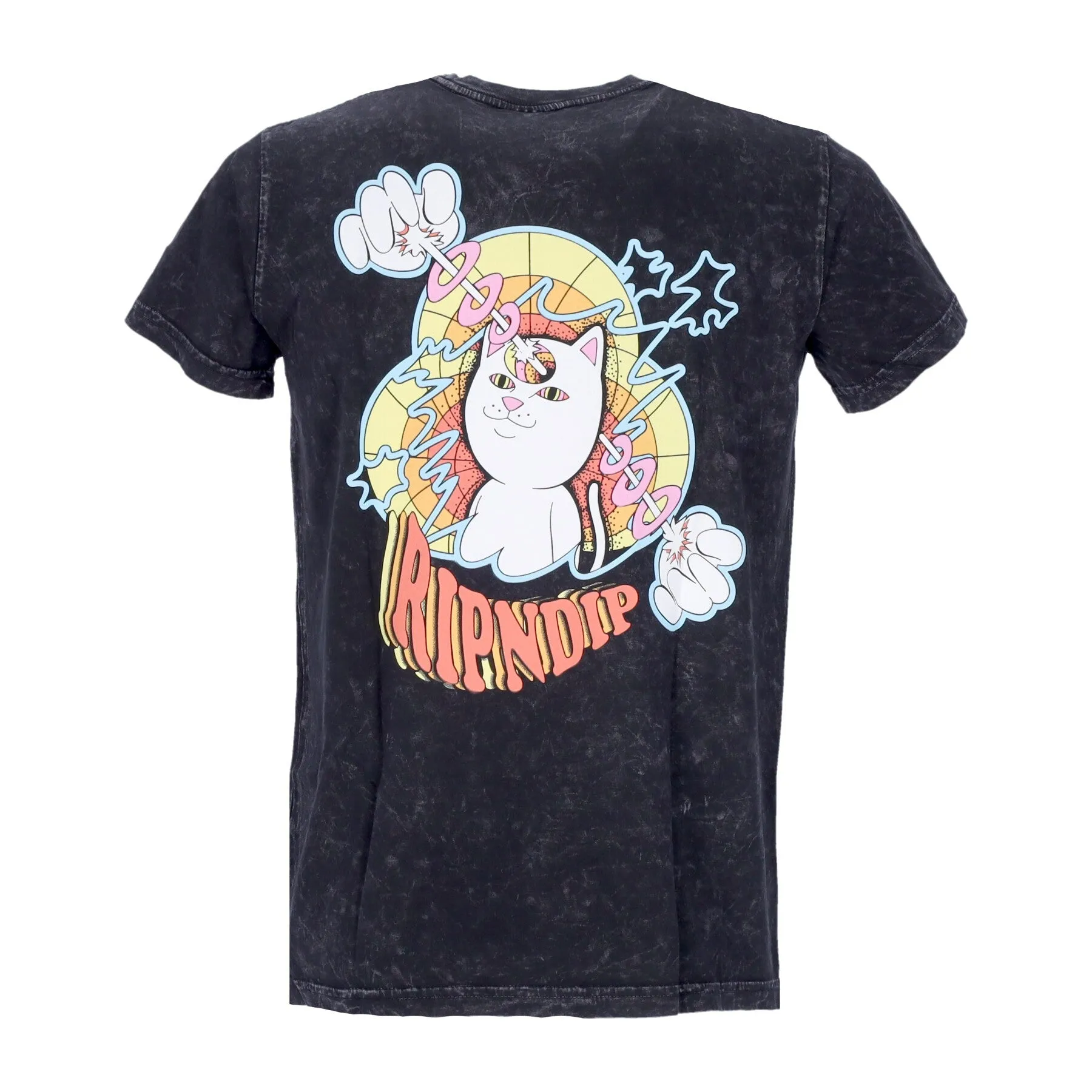 Maglietta Uomo Mind Control Tee Black Mineral Wash