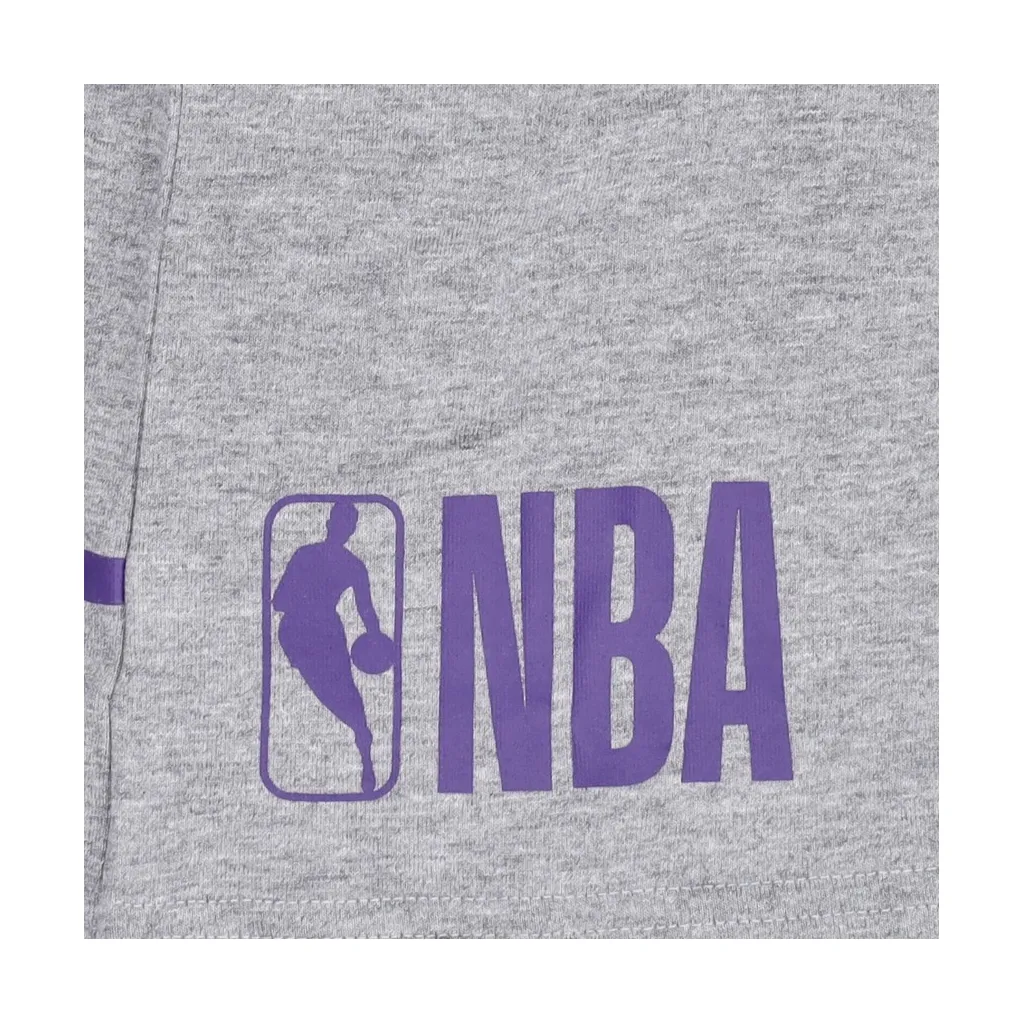 maglietta uomo nba half logo oversized tee loslak HEATHER GREY/BLACK