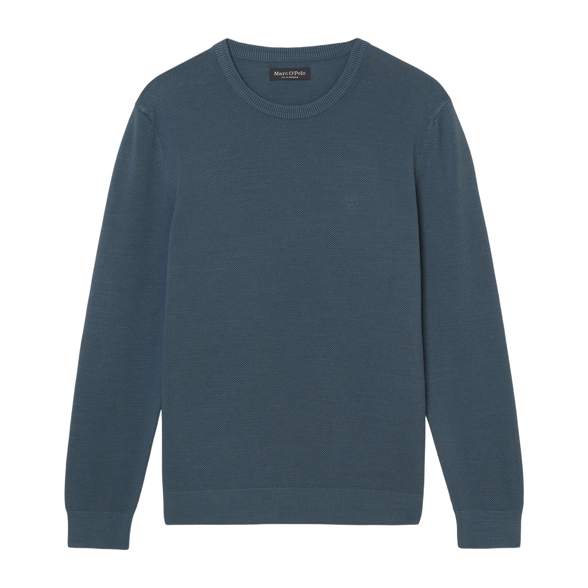  MARC O'POLO   Maglione dritto scollo tondo in cotone bio | Blu