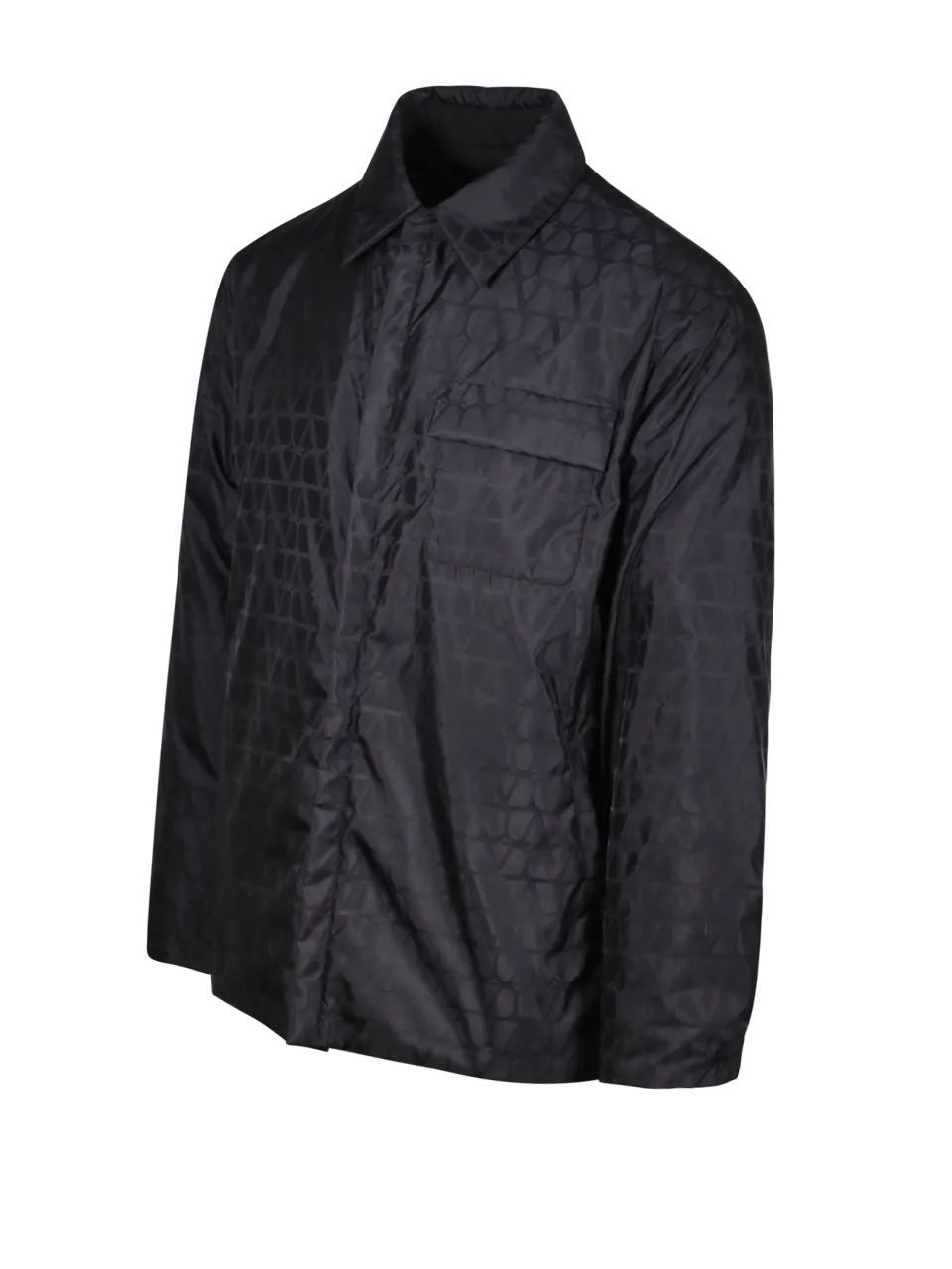 MEN VALENTINO BLACK POLYESTER DOWN JACKET