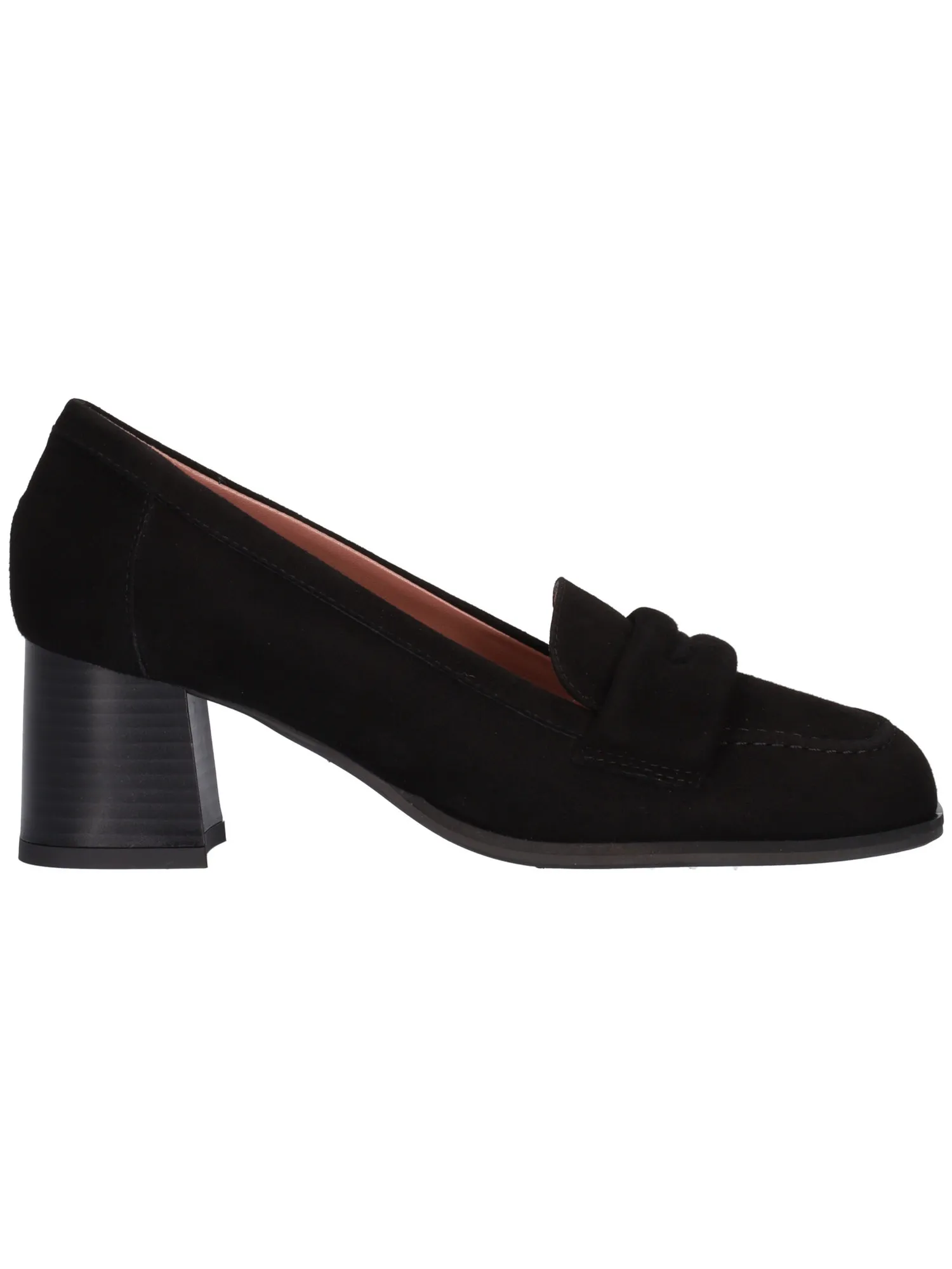 Mocassino tacco largo Confort da donna nero