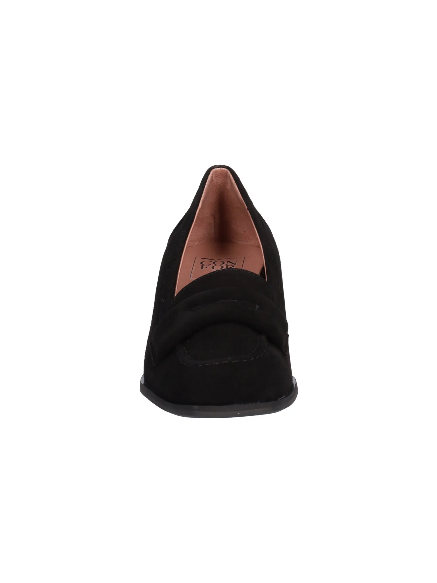 Mocassino tacco largo Confort da donna nero