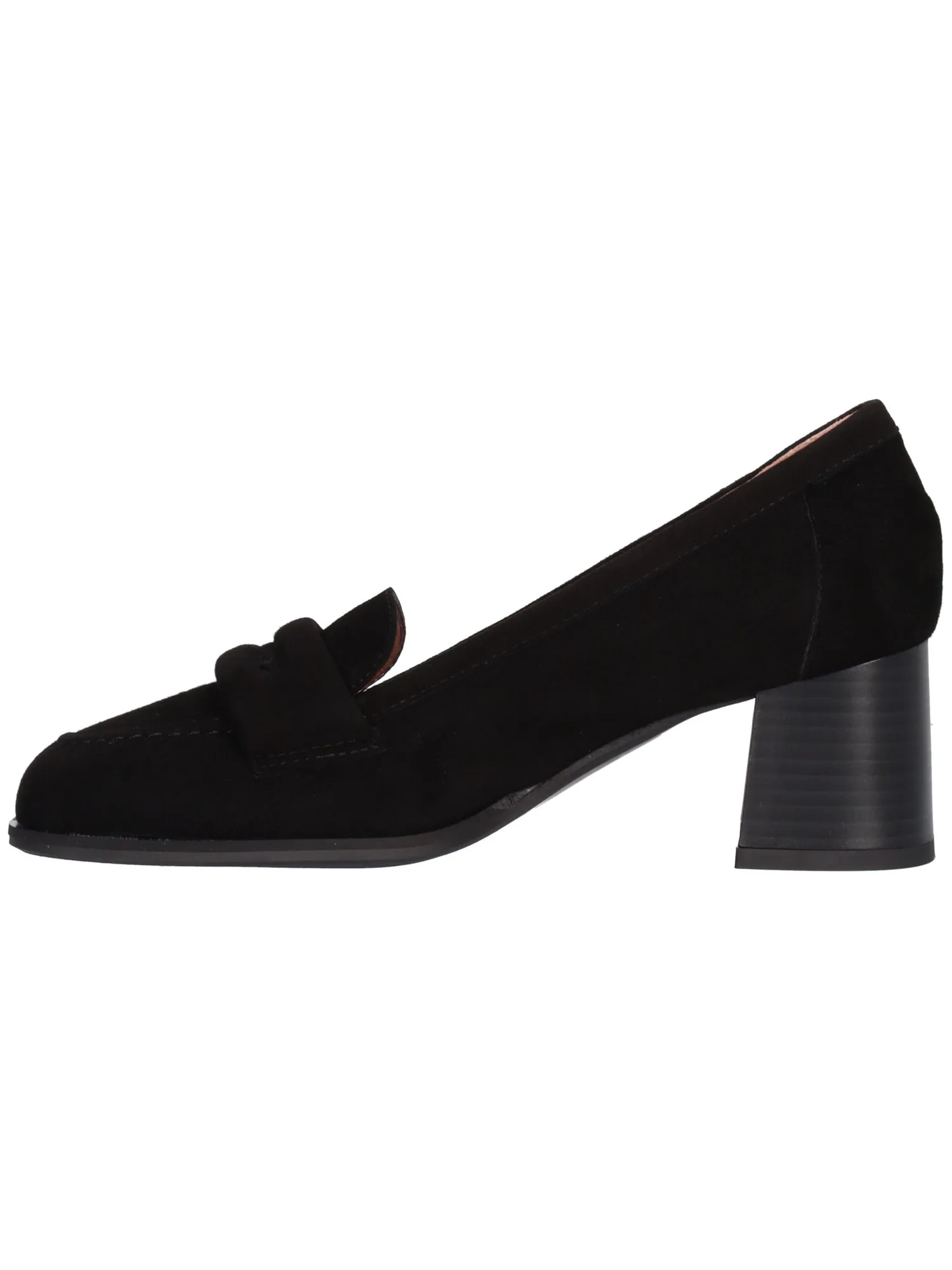Mocassino tacco largo Confort da donna nero