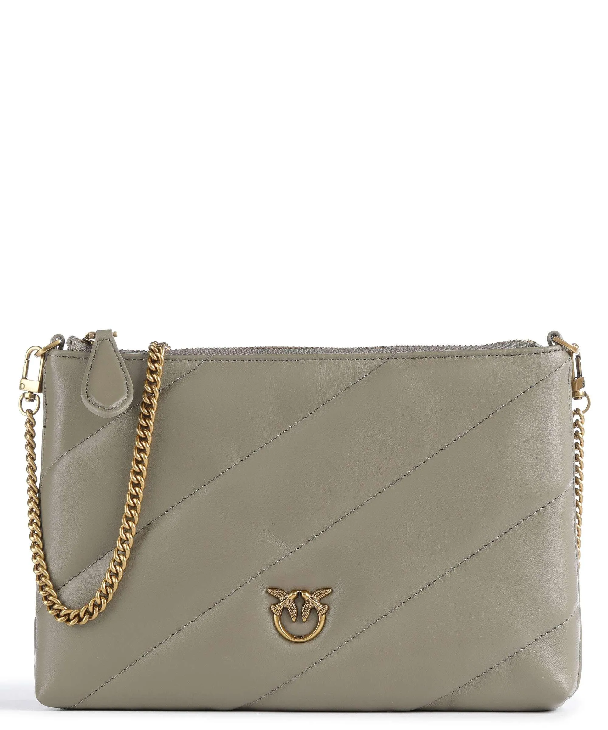 Pinko Flat Borsa a tracolla pelle di pecora taupe  