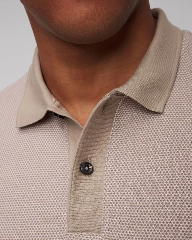 Polo beige da uomo Hugo Boss Phillipson