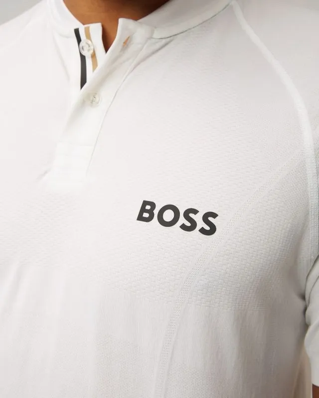 Polo bianca da uomo BOSS X MATTEO BERRETTINI Pariq MB