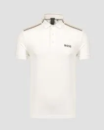 Polo bianca da uomo BOSS X MATTEO BERRETTINI Patteo