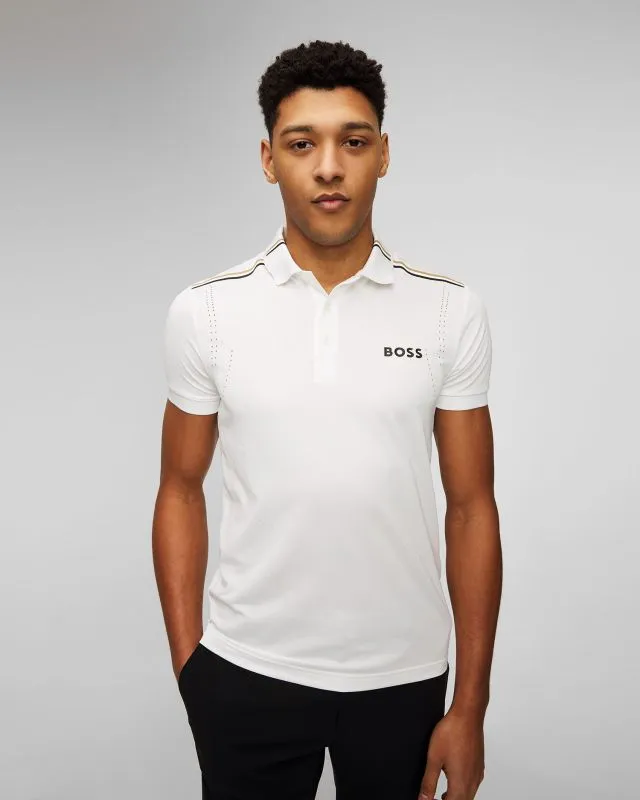 Polo bianca da uomo BOSS X MATTEO BERRETTINI Patteo