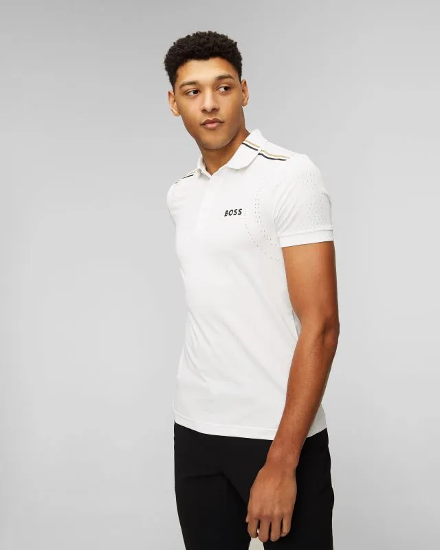 Polo bianca da uomo BOSS X MATTEO BERRETTINI Patteo