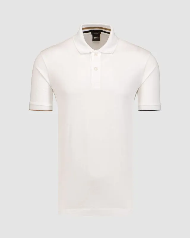 Polo bianca da uomo Hugo Boss Parlay