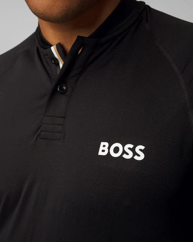 Polo nera da uomo BOSS X MATTEO BERRETTINI Pariq MB