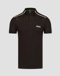 Polo nera da uomo BOSS X MATTEO BERRETTINI Patteo