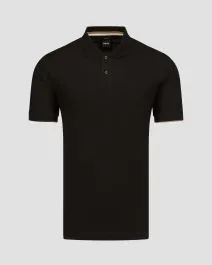 Polo nera da uomo Hugo Boss Parlay