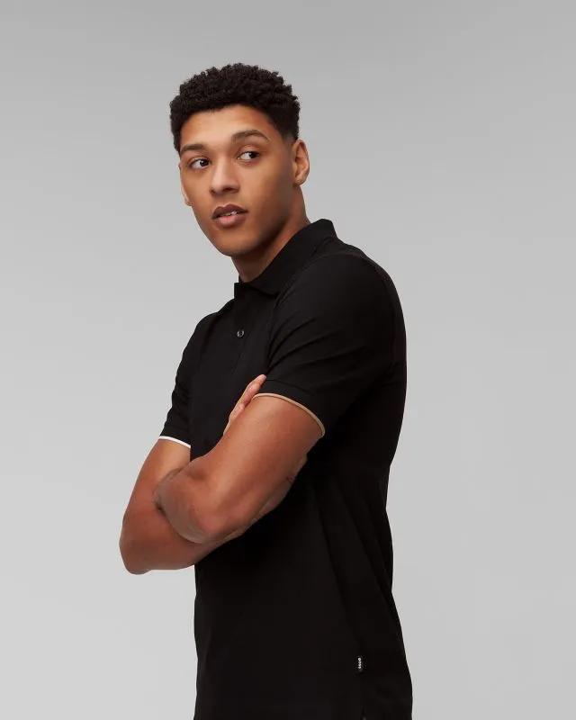 Polo nera da uomo Hugo Boss Parlay