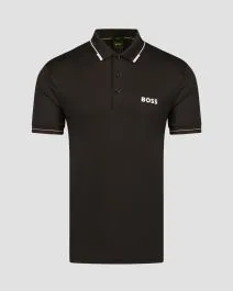 Polo nera da uomo Hugo Boss Paul Pro