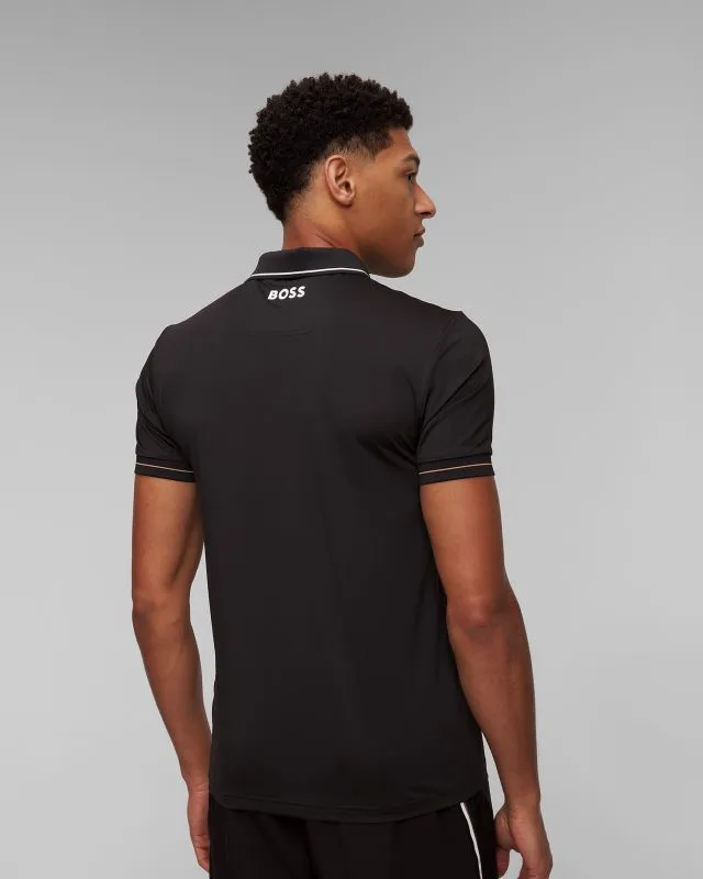 Polo nera da uomo Hugo Boss Paul Pro