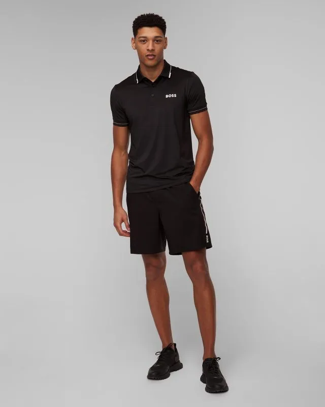 Polo nera da uomo Hugo Boss Paul Pro